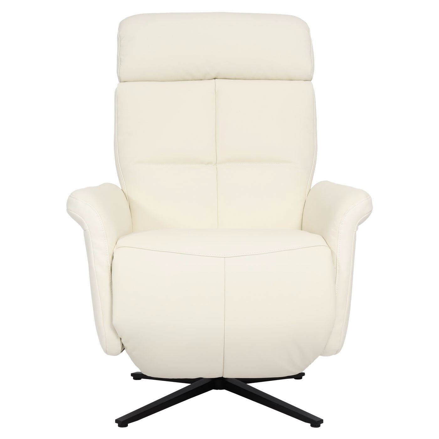 Cosmo Casa - Ontspanningsstoel - Draaibare Ligfunctie - Leer - Crèmewit