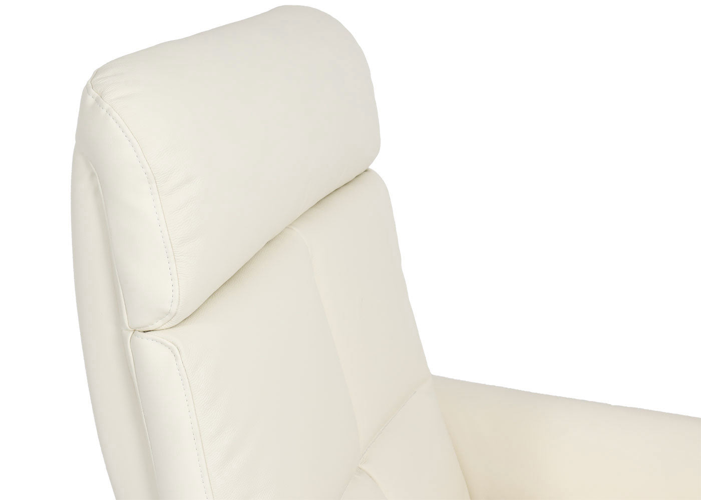 Cosmo Casa - Ontspanningsstoel - Draaibare Ligfunctie - Leer - Crèmewit