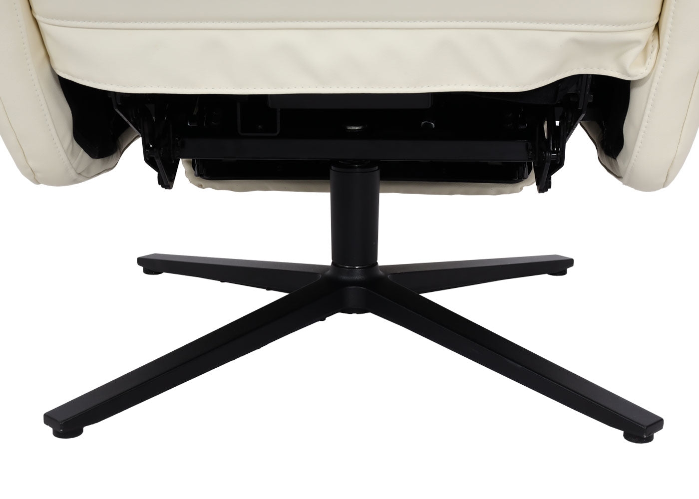 Cosmo Casa - Ontspanningsstoel - Draaibare Ligfunctie - Leer - Crèmewit