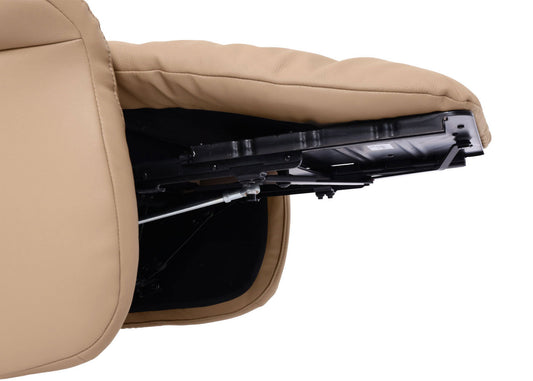 Cosmo Casa - Ontspanningsstoel - Ligfunctie - Leer - Taupe