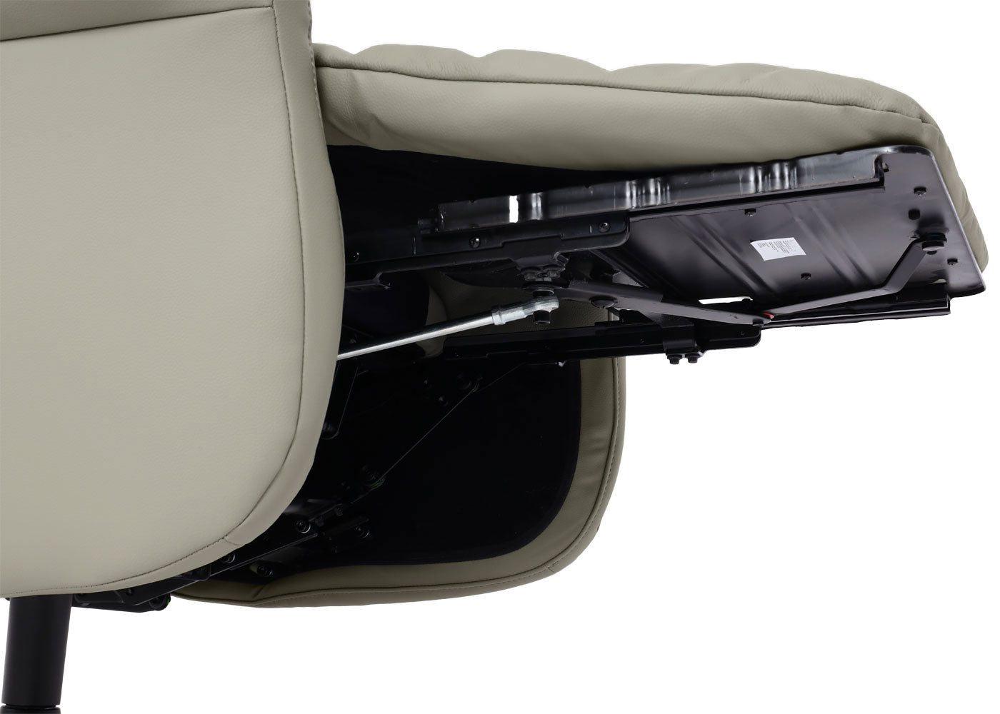 Cosmo Casa - Ontspanningsstoel - Ligfunctie - Leer - Grijs