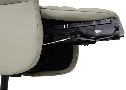 Cosmo Casa - Ontspanningsstoel - Ligfunctie - Leer - Grijs