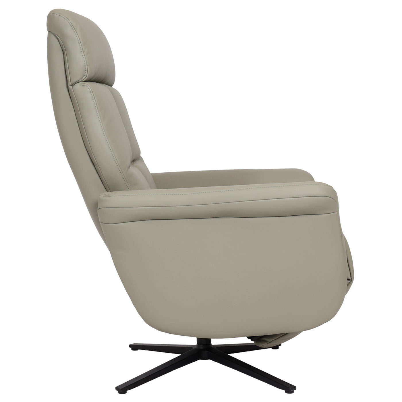 Cosmo Casa - Ontspanningsstoel - Ligfunctie - Leer - Grijs