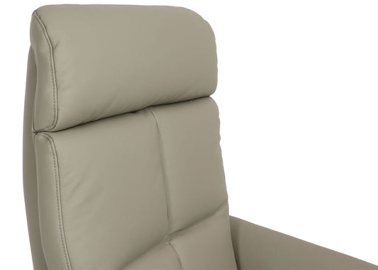 Cosmo Casa - Ontspanningsstoel - Ligfunctie - Leer - Grijs