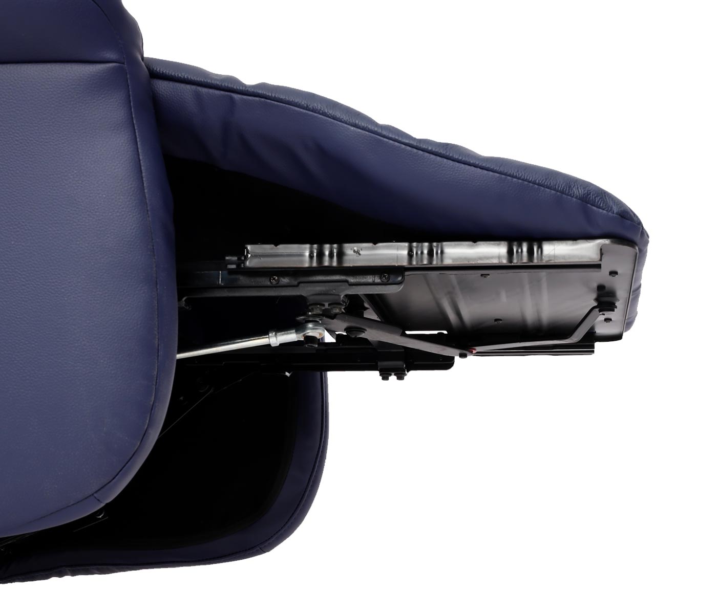 Cosmo Casa - Ontspanningsstoel - Draaibare Ligfunctie - Leer - Blauw