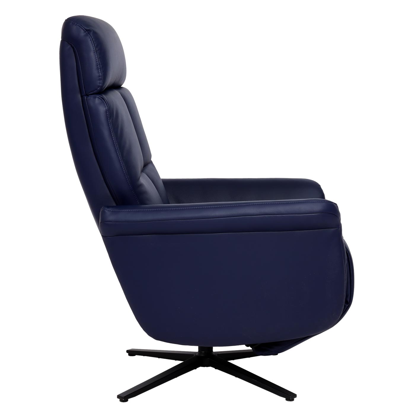 Cosmo Casa - Ontspanningsstoel - Draaibare Ligfunctie - Leer - Blauw