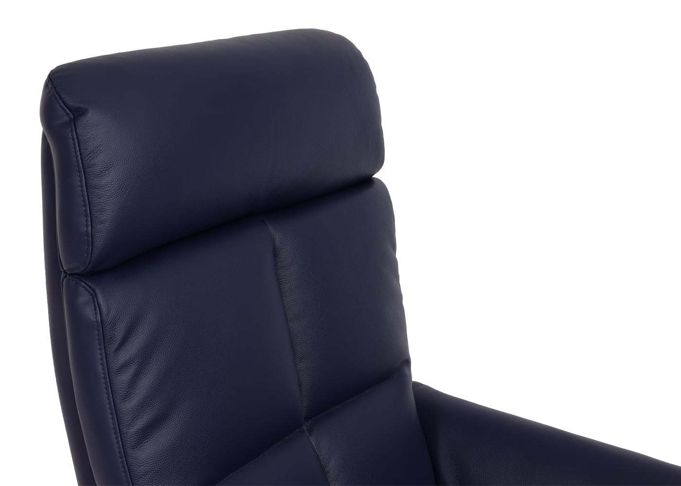 Cosmo Casa - Ontspanningsstoel - Draaibare Ligfunctie - Leer - Blauw