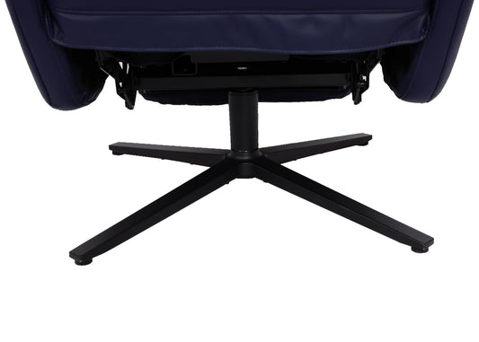 Cosmo Casa - Ontspanningsstoel - Draaibare Ligfunctie - Leer - Blauw