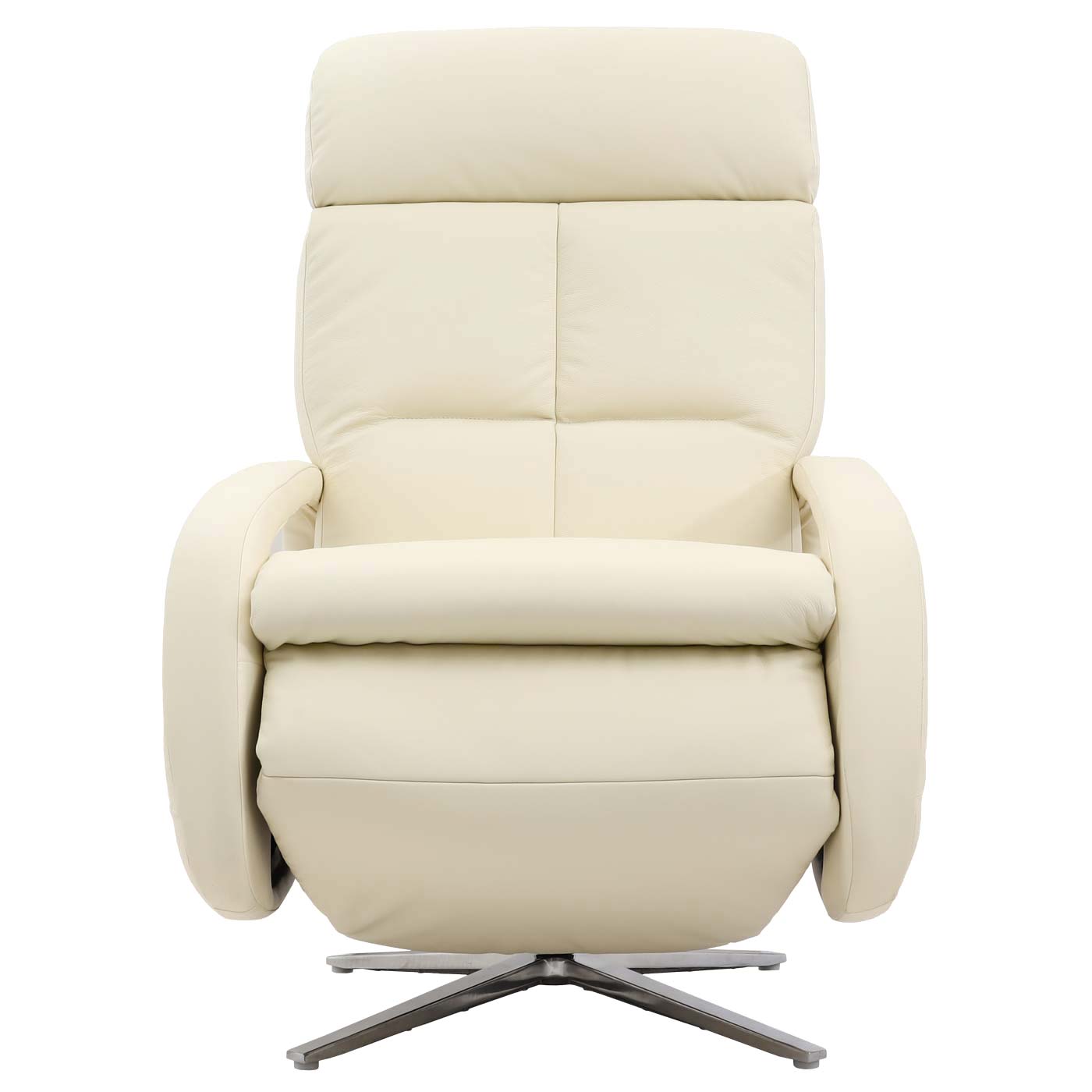 Cosmo Casa - Ontspanningsstoel - Ligfunctie - Leer - Crèmewit