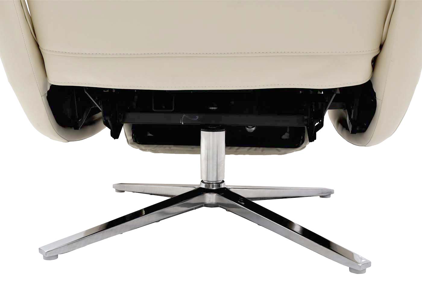 Cosmo Casa - Ontspanningsstoel - Ligfunctie - Leer - Crèmewit