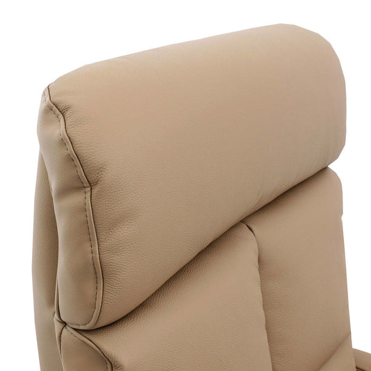 Cosmo Casa - Ontspanningsstoel - Ligfunctie - Leer - Taupe