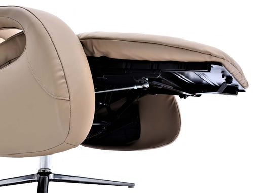 Cosmo Casa - Ontspanningsstoel - Ligfunctie - Leer - Taupe