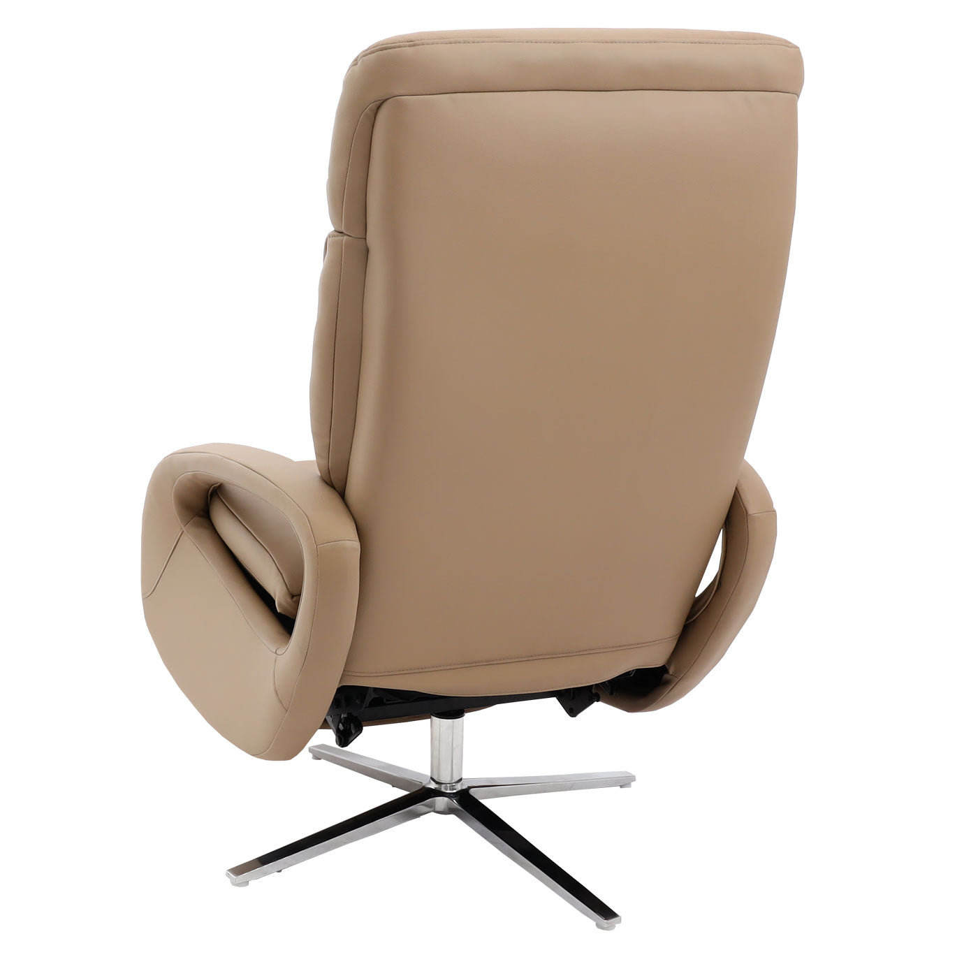 Cosmo Casa - Ontspanningsstoel - Ligfunctie - Leer - Taupe