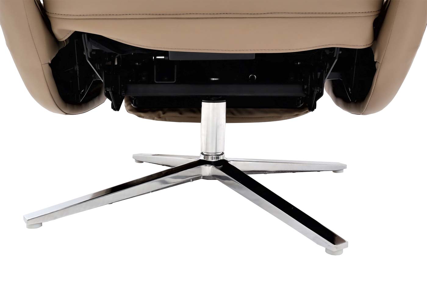 Cosmo Casa - Ontspanningsstoel - Ligfunctie - Leer - Taupe