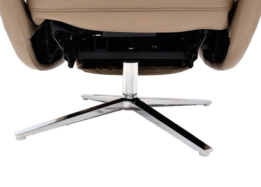 Cosmo Casa - Ontspanningsstoel - Ligfunctie - Leer - Taupe