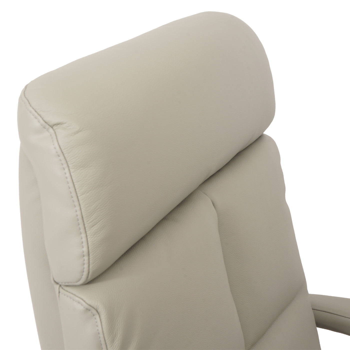 Cosmo Casa - Ontspanningsstoel - Ligfunctie - Leer - Grijs