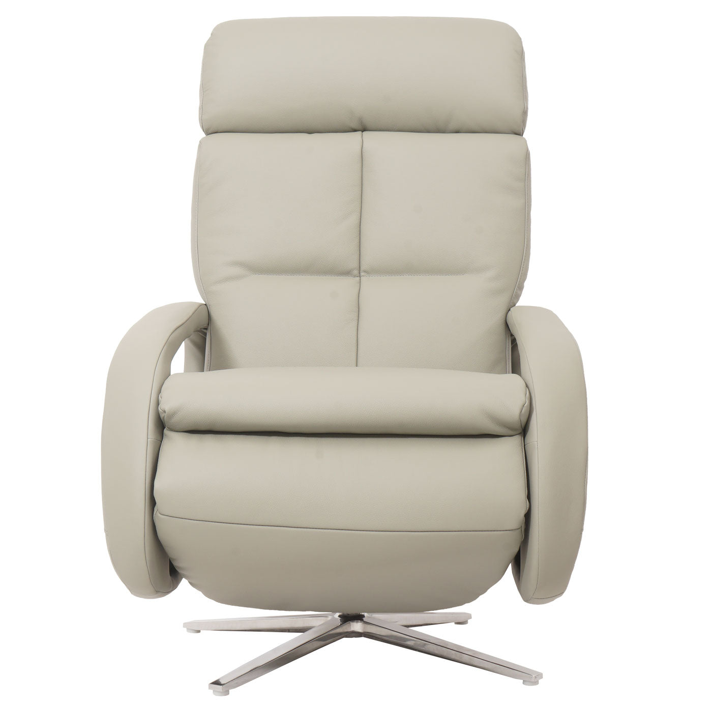 Cosmo Casa - Ontspanningsstoel - Ligfunctie - Leer - Grijs