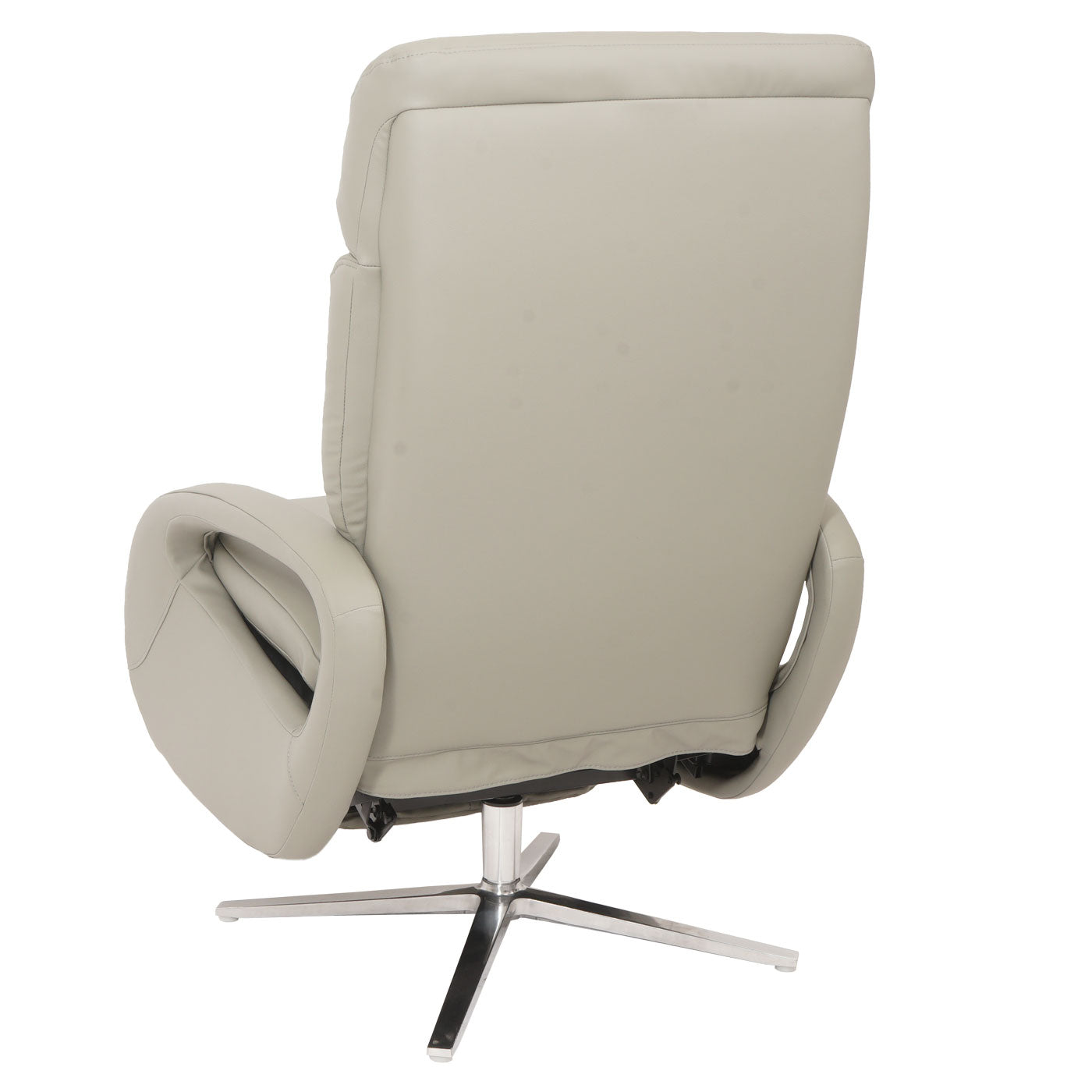 Cosmo Casa - Ontspanningsstoel - Ligfunctie - Leer - Grijs