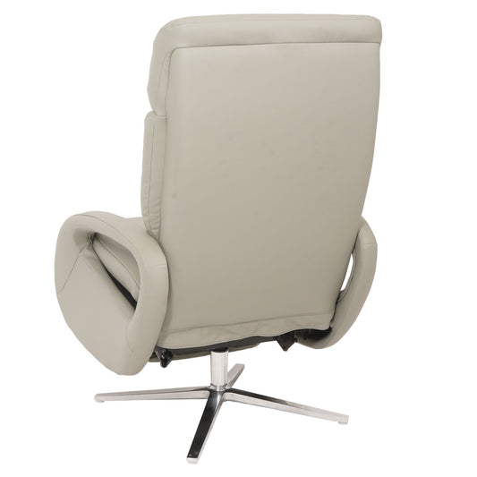 Cosmo Casa - Ontspanningsstoel - Ligfunctie - Leer - Grijs