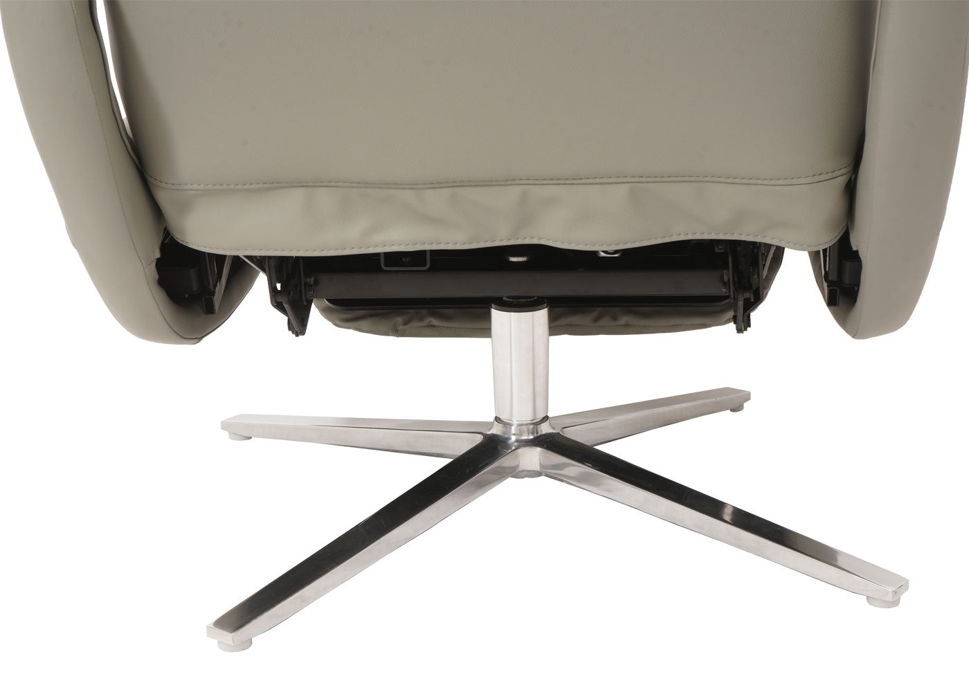 Cosmo Casa - Ontspanningsstoel - Ligfunctie - Leer - Grijs