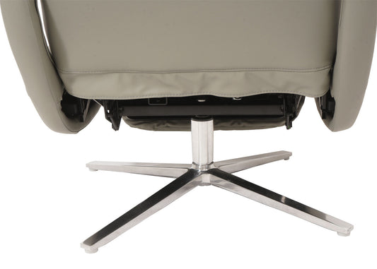 Cosmo Casa - Ontspanningsstoel - Ligfunctie - Leer - Grijs