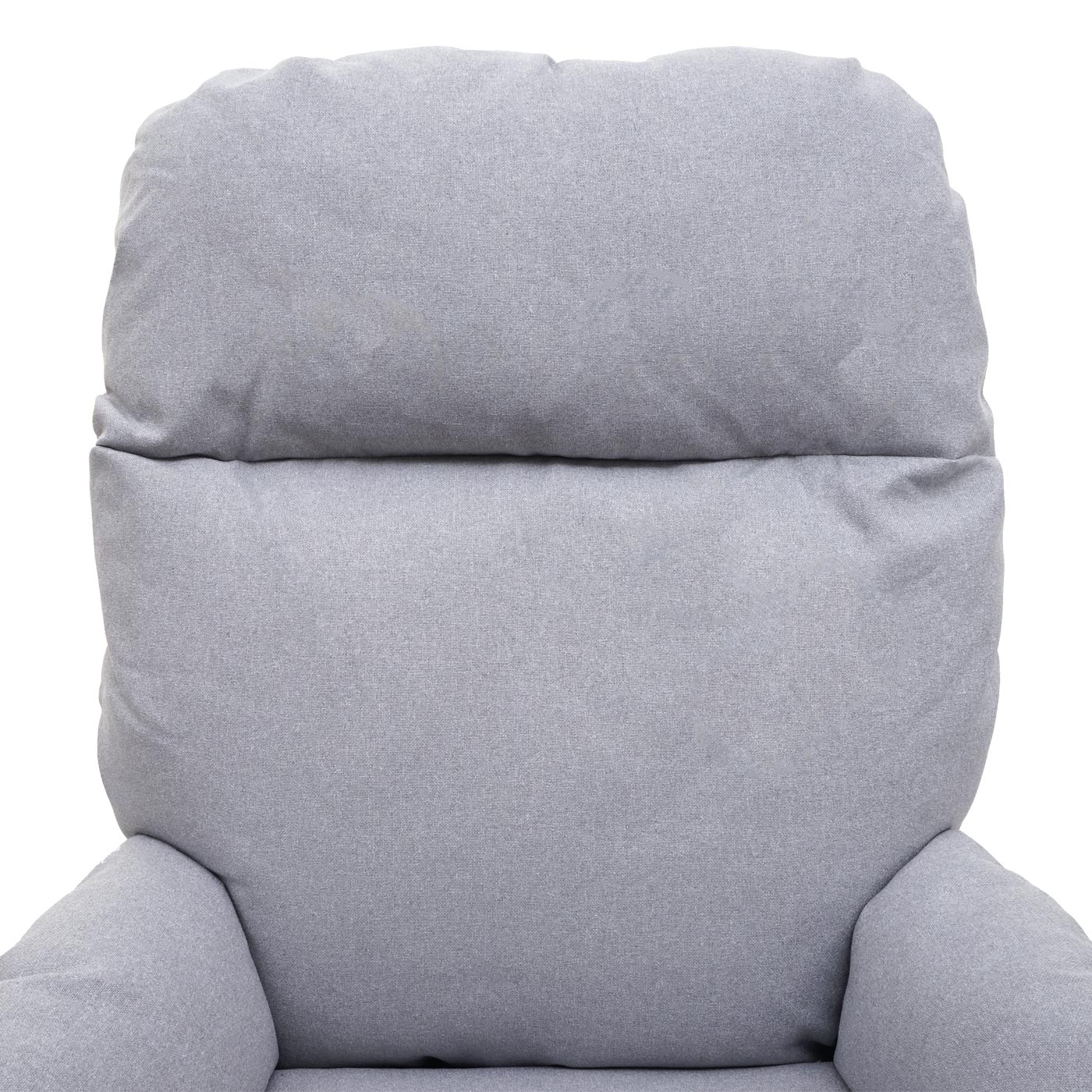 Cosmo Casa - Relaxstoelkruk - Schommelfunctie, Draaibaar - Metaal & Textiel - Lichtgrijs