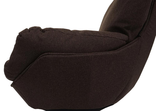Cosmo Casa - Relaxstoelkruk - Schommelfunctie, Draaibaar - Metaal & Textiel - Bruin
