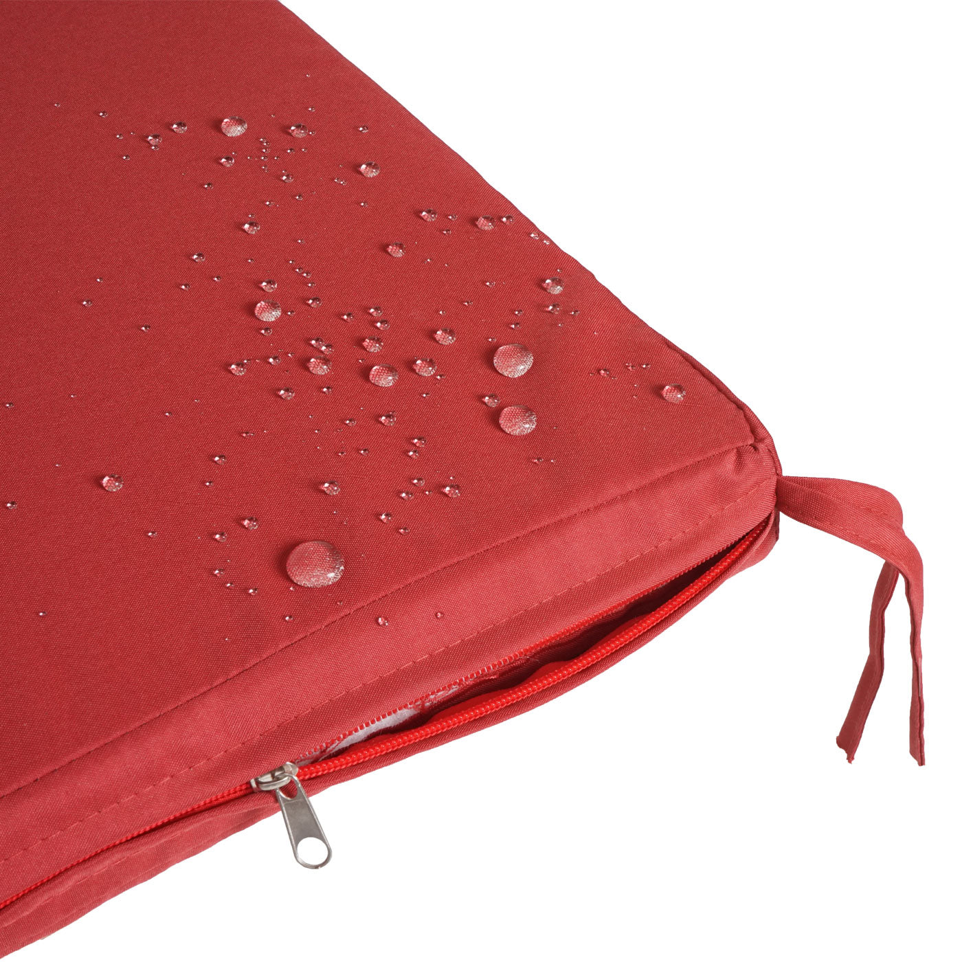 Cosmo Casa - Polyrotan 2-Zitsbank - Tuinbank/Kistbank met Opbergvak - Gemêleerd Grijs & Rood Kussen