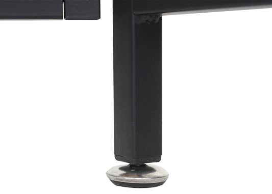 Cosmo Casa - Ruimteverdeler met Plantenbak - Hout & Staal - Zwart Frame & Natuurlijke Kleur - 116×118 cm