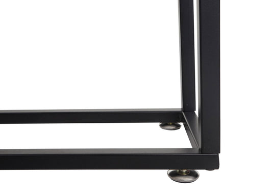 Cosmo Casa - Verhoogd Bed Plantenbak - Hout & Staal - Zwart Frame & Natuurlijke Kleur - 62×80×16 cm