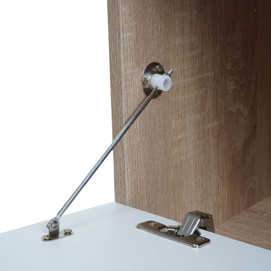 Cosmo Casa - TV-rek - TV Lowboard met Opbergvak - Hout - Eikenhoutlook - Wit - 43×180×41 cm