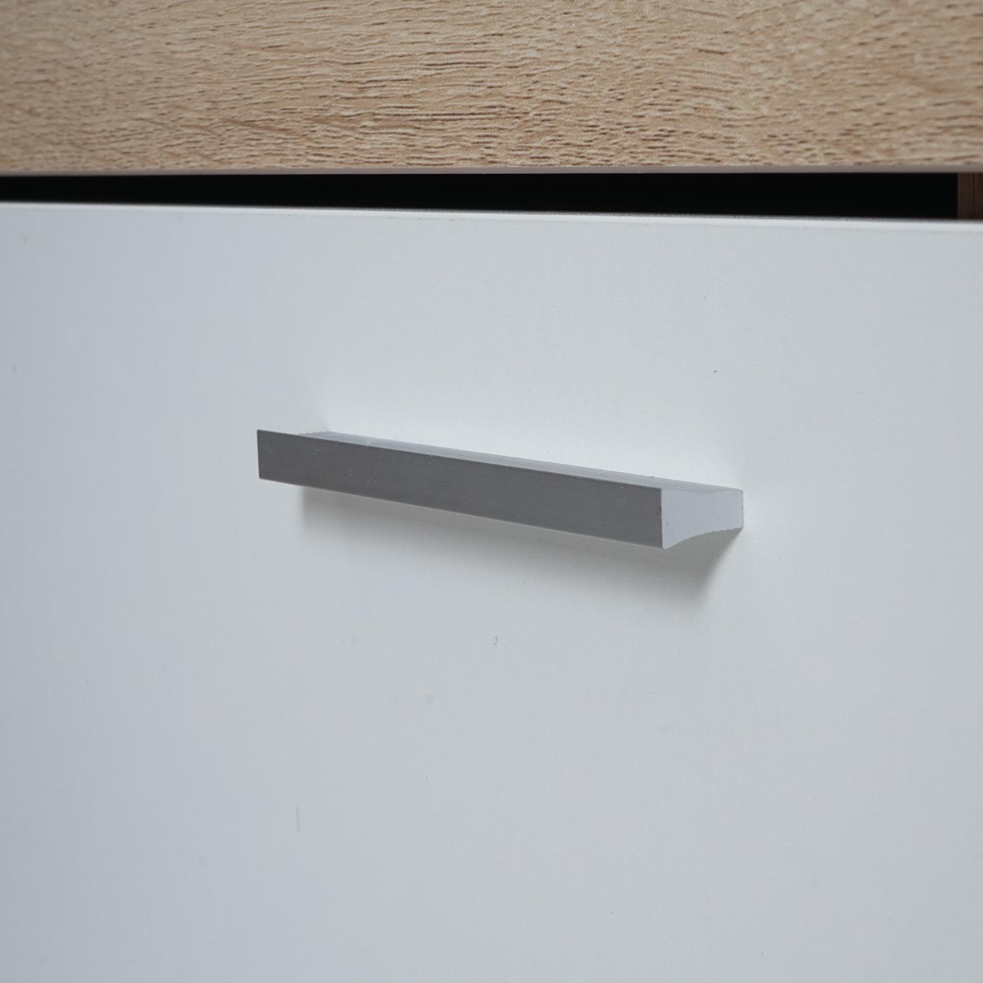 Cosmo Casa - TV-rek - TV Lowboard met Opbergvak - Hout - Eikenhoutlook - Wit - 43×180×41 cm