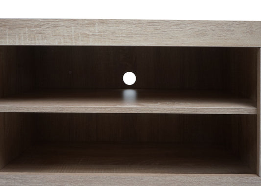 Cosmo Casa - TV-rek - TV Lowboard met Opbergvak - Hout - Eikenhoutlook - Wit - 43×180×41 cm