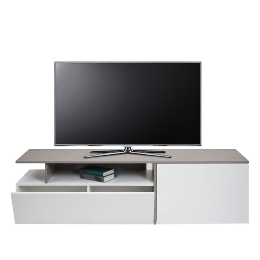 Cosmo Casa - TV-rek - Lowboard & Dressoir - Betonlook Hout - Wit - 45×161×40 cm