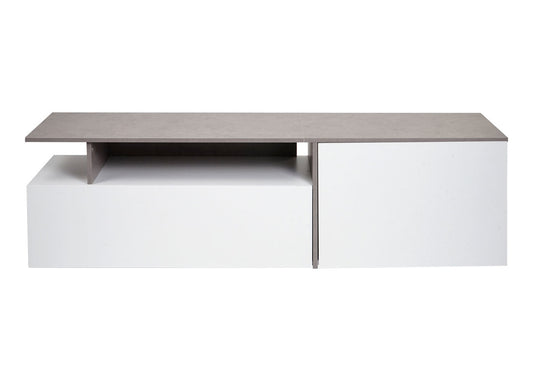 Cosmo Casa - TV-rek - Lowboard & Dressoir - Betonlook Hout - Wit - 45×161×40 cm
