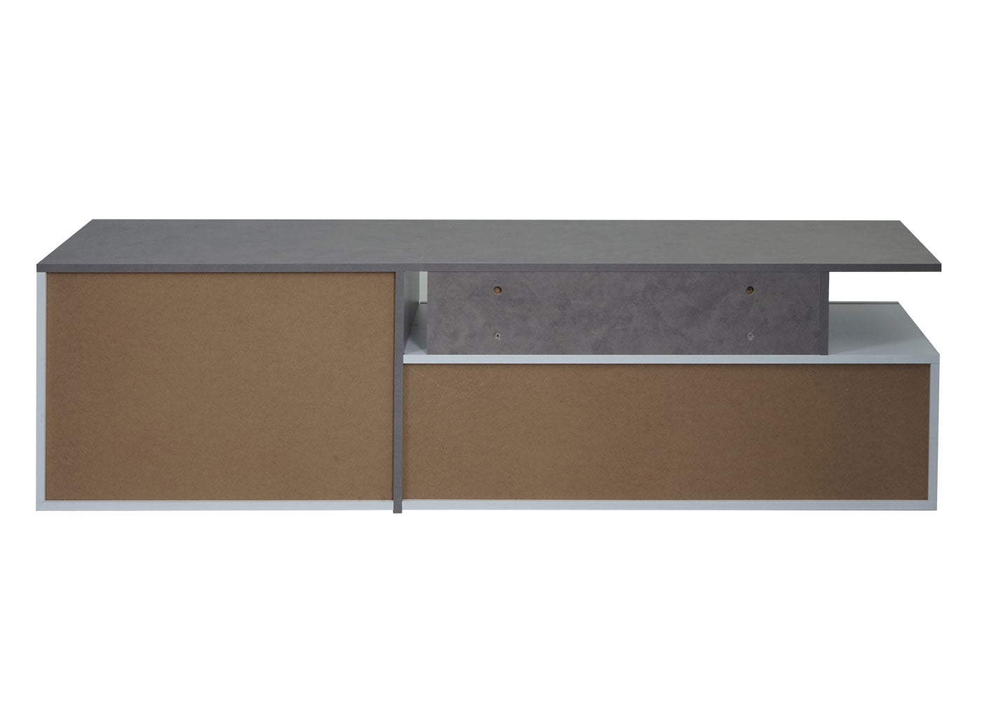 Cosmo Casa - TV-rek - Lowboard & Dressoir - Betonlook Hout - Wit - 45×161×40 cm