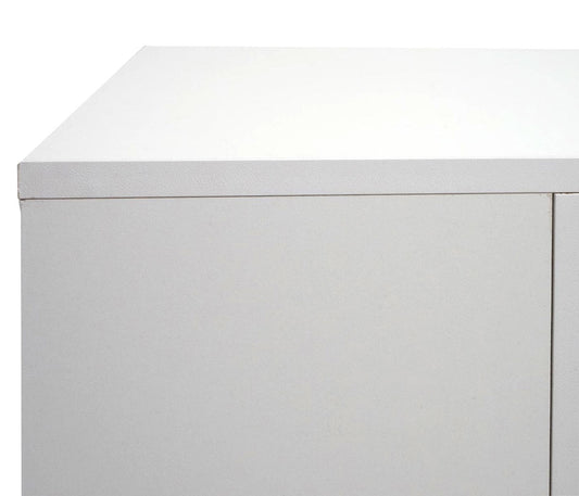 Cosmo Casa - TV-rek - TV Lowboard - Hout - High Gloss - Wit - 50×144×40 cm