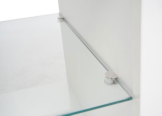 Cosmo Casa - TV-rek - TV Lowboard - Hout - High Gloss - Wit - 50×144×40 cm