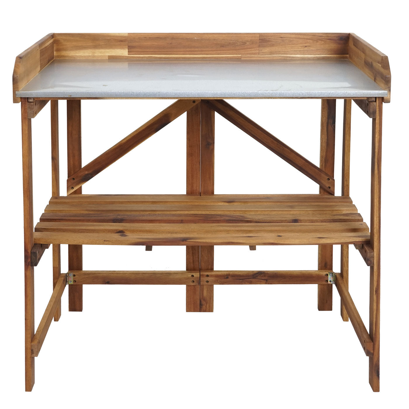 Cosmo Casa - Plantentafel - Tuinmanstafel, Bloementafel & Plantenplank - Opklapbaar - Acaciahout - Bruin