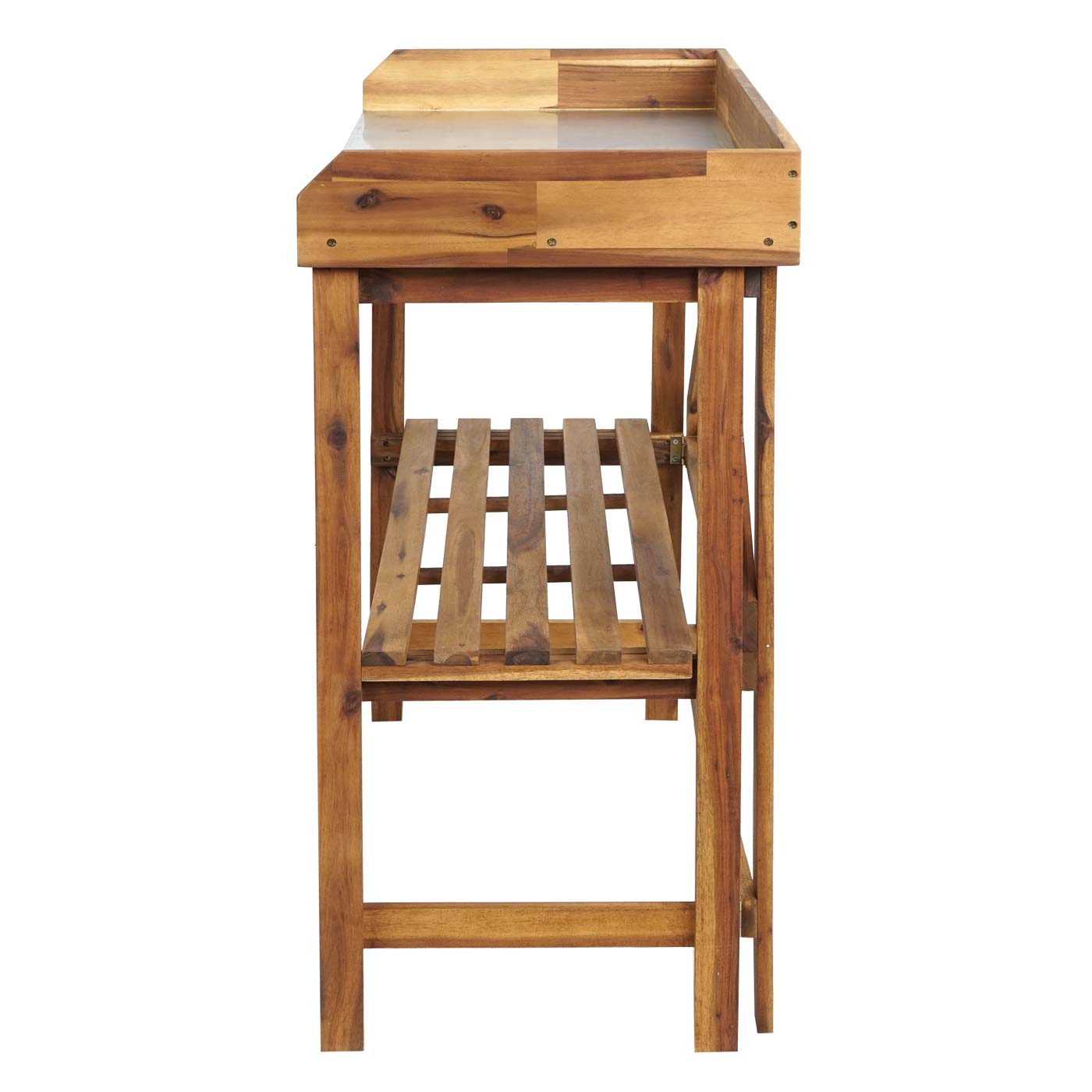 Cosmo Casa - Plantentafel - Tuinmanstafel, Bloementafel & Plantenplank - Opklapbaar - Acaciahout - Bruin