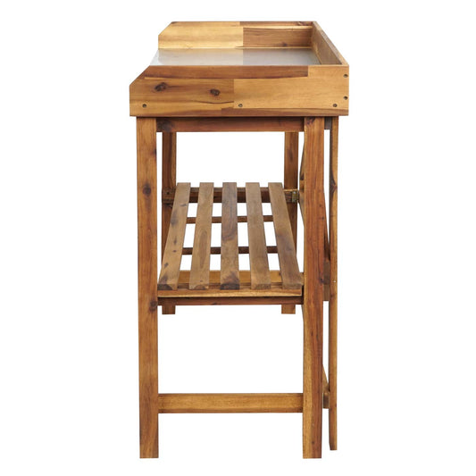 Cosmo Casa - Plantentafel - Tuinmanstafel, Bloementafel & Plantenplank - Opklapbaar - Acaciahout - Bruin