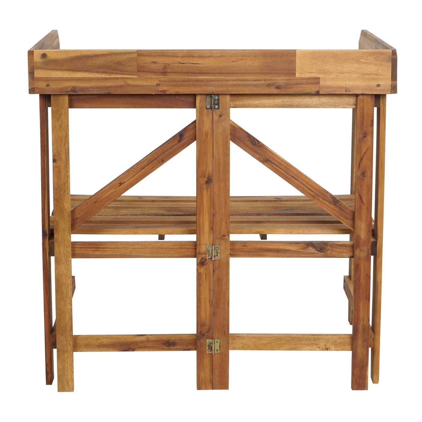 Cosmo Casa - Plantentafel - Tuinmanstafel, Bloementafel & Plantenplank - Opklapbaar - Acaciahout - Bruin