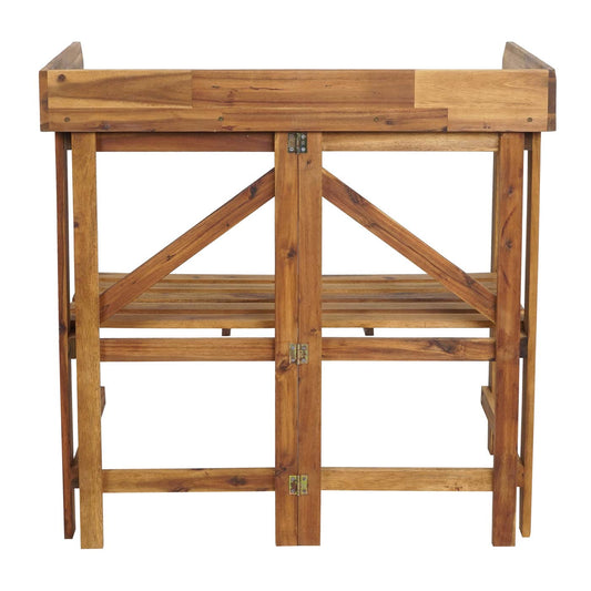 Cosmo Casa - Plantentafel - Tuinmanstafel, Bloementafel & Plantenplank - Opklapbaar - Acaciahout - Bruin