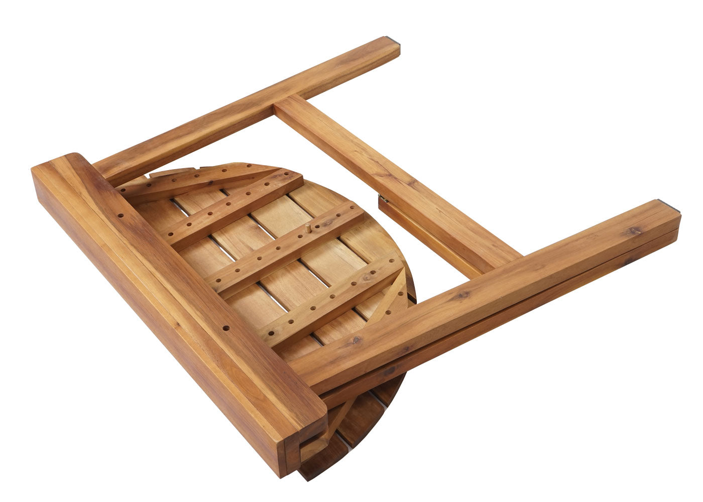 Cosmo Casa - Klaptafel Binnen/Buiten - Opvouwbaar Acaciahout - 71×70×34 cm