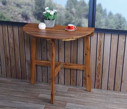 Cosmo Casa - Klaptafel Binnen/Buiten - Opvouwbaar Acaciahout - 71×70×34 cm