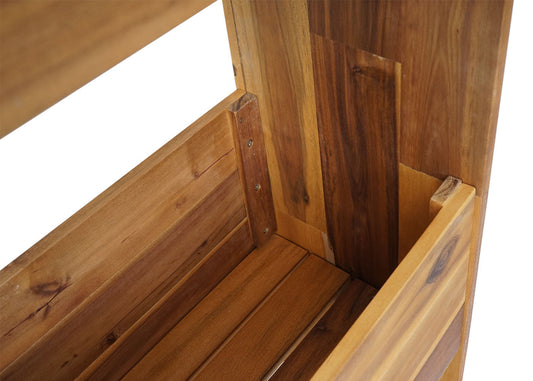 Cosmo Casa - Plantenbakplank Verhoogd Bed - Acaciahout - 115×71×40 cm - 3 Rijen - Bruin