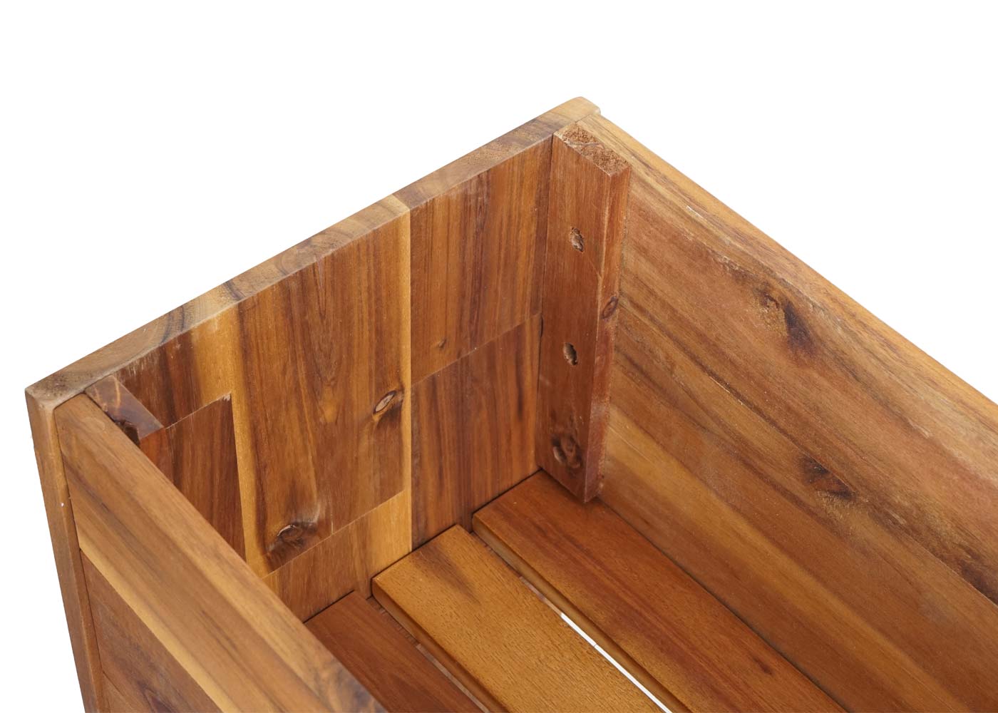 Cosmo Casa - Plantenbakplank Verhoogd Bed - Acaciahout - 115×71×40 cm - 3 Rijen - Bruin