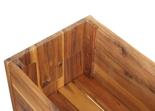 Cosmo Casa - Plantenbakplank Verhoogd Bed - Acaciahout - 115×71×40 cm - 3 Rijen - Bruin