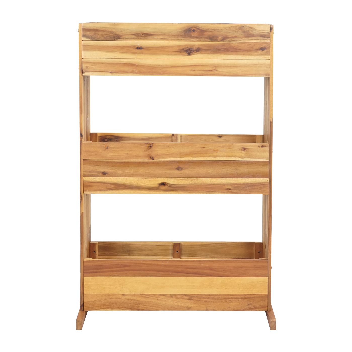 Cosmo Casa - Plantenbakplank Verhoogd Bed - Acaciahout - 115×71×40 cm - 3 Rijen - Bruin