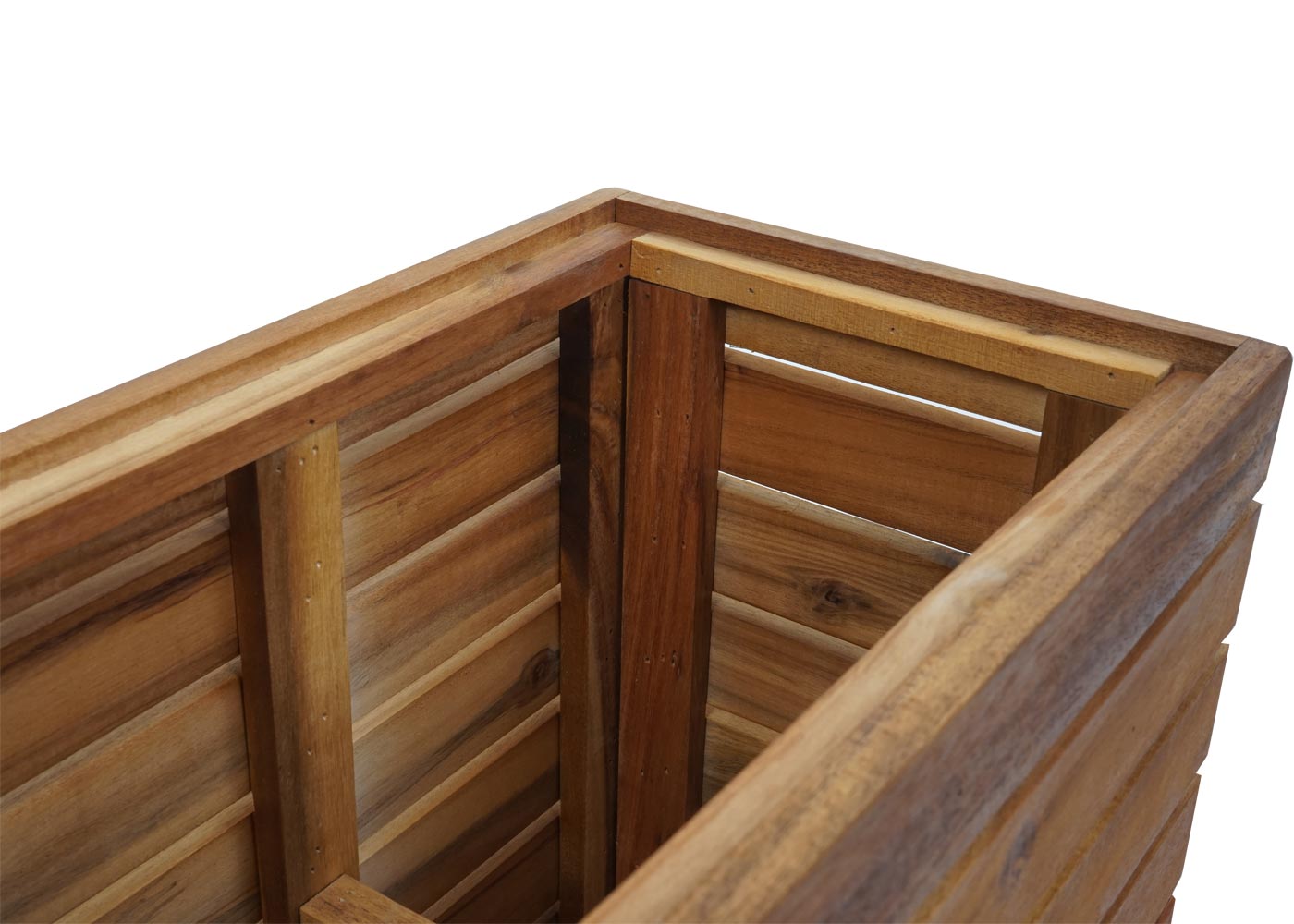 Cosmo Casa - Plantenbak Vierkant - Acaciahout - 41×63×23 cm - Bruin